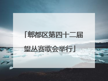 郫都区第四十二届望丛赛歌会举行