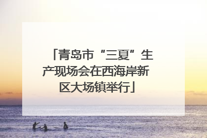 青岛市“三夏”生产现场会在西海岸新区大场镇举行