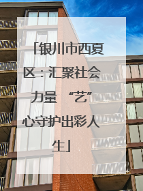 银川市西夏区：汇聚社会力量 “艺”心守护出彩人生