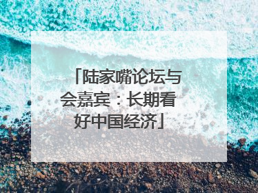 陆家嘴论坛与会嘉宾：长期看好中国经济