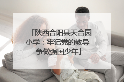 陕西合阳县天合园小学：牢记党的教导 争做强国少年