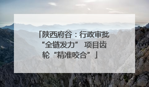 陕西府谷：行政审批“全链发力” 项目齿轮“精准咬合”