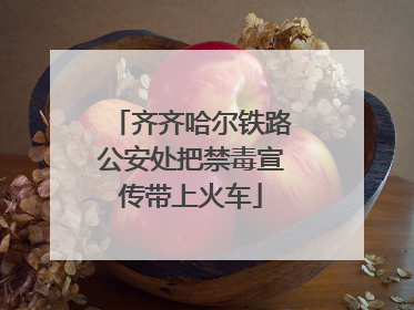 齐齐哈尔铁路公安处把禁毒宣传带上火车