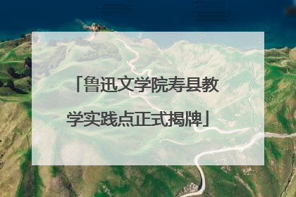 鲁迅文学院寿县教学实践点正式揭牌