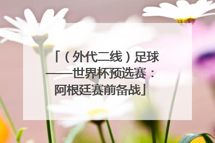 (外代二线)足球——世界杯预选赛:阿根廷赛前备战