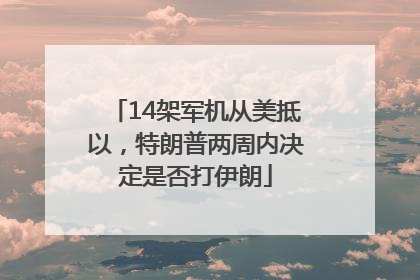 14架军机从美抵以，特朗普两周内决定是否打伊朗