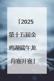 2025第十五届金鸡湖端午龙舟赛开赛