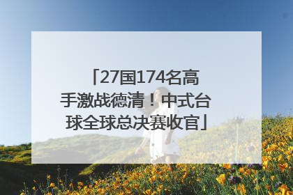 27国174名高手激战德清！中式台球全球总决赛收官