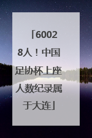 60028人！中国足协杯上座人数纪录属于大连