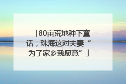 80亩荒地种下童话，珠海这对夫妻“为了家乡我愿意”